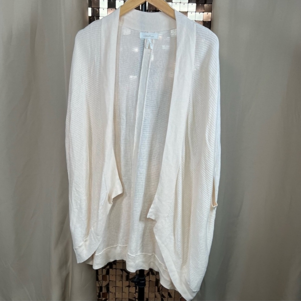 2/16🎈RibbonLuxe light pink lightweight open long textured cardigan
